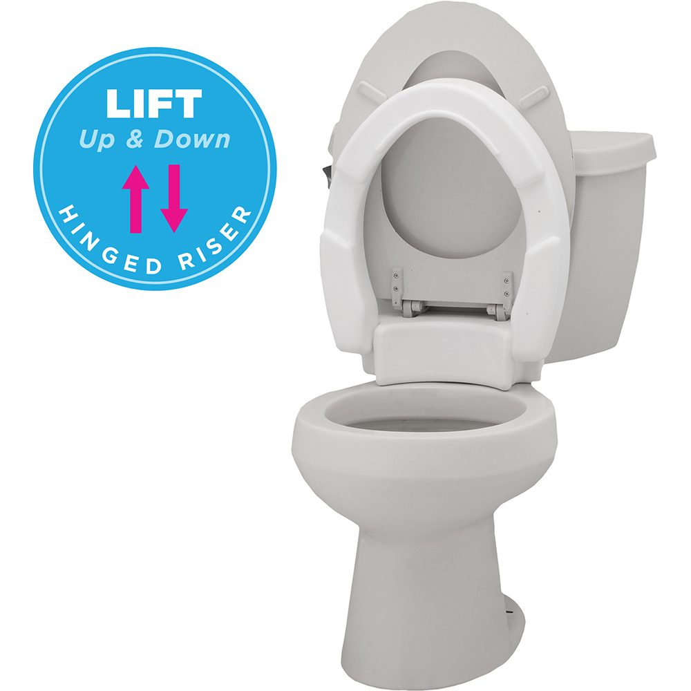 Toilet Riser Hinged Elongated Nova Medical Products